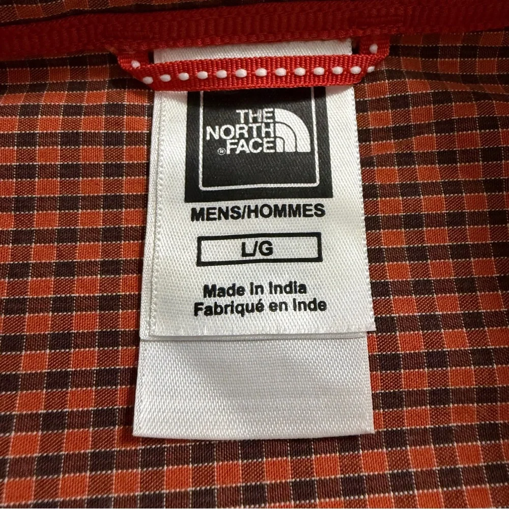 The North Face Plaid Button Down Shirt Rust Red Cotton Long Sleeve Men’s L‎